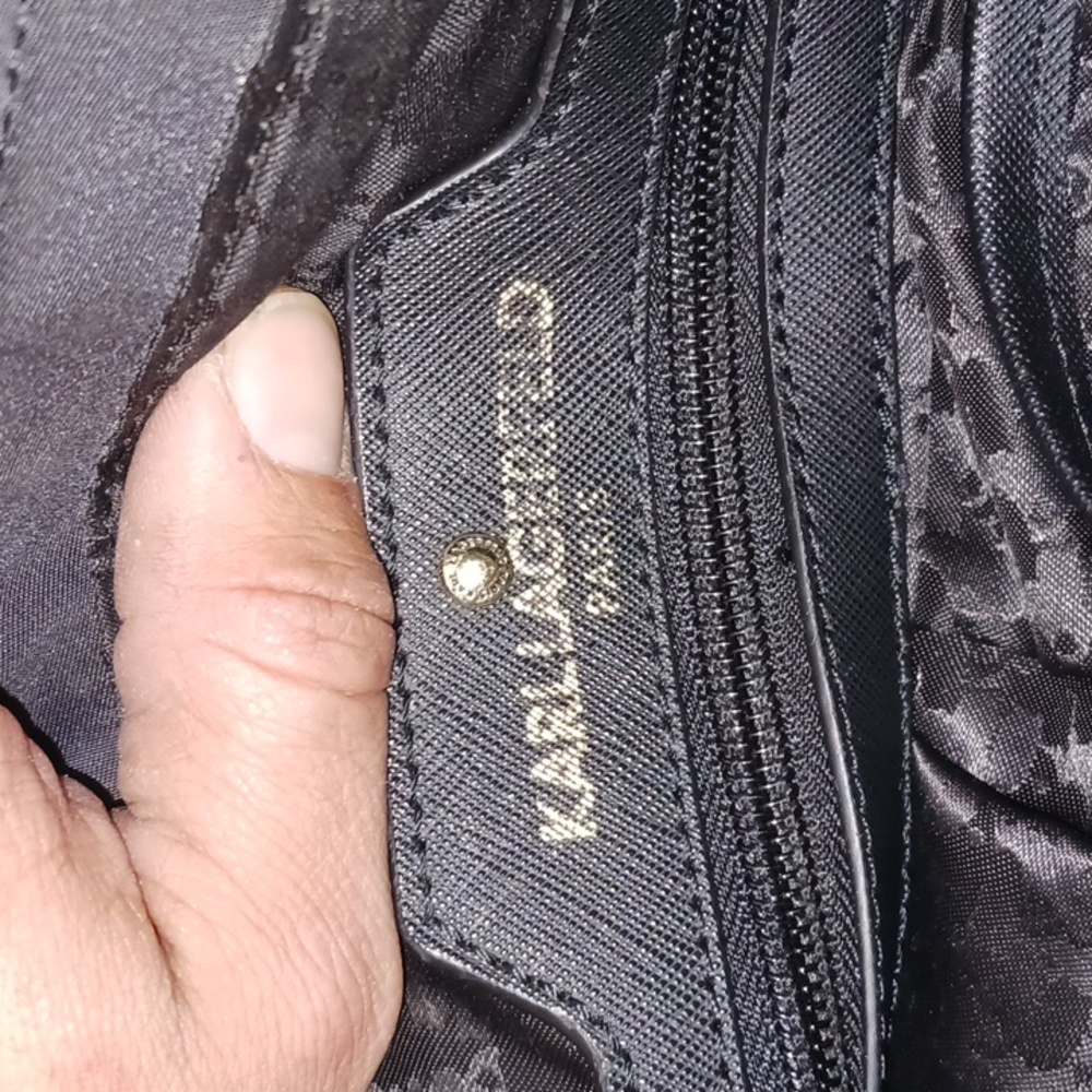 Karl Lagerfeld black nylon crossbody/shoulder bag. - Picture 8 of 13